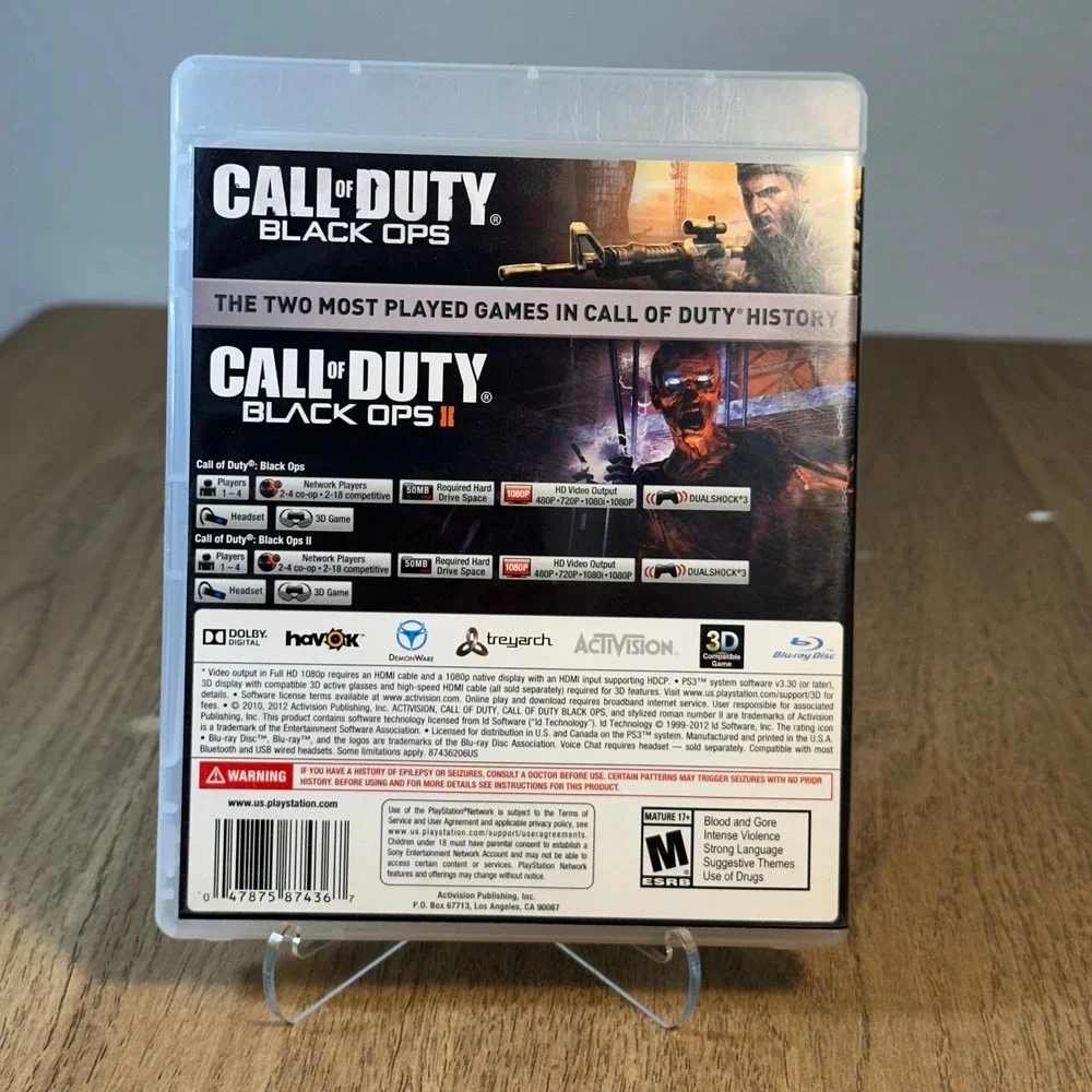Activision Call of Duty Black Ops Combo Pack PS3 One Size Multicolor Good 1 DISC